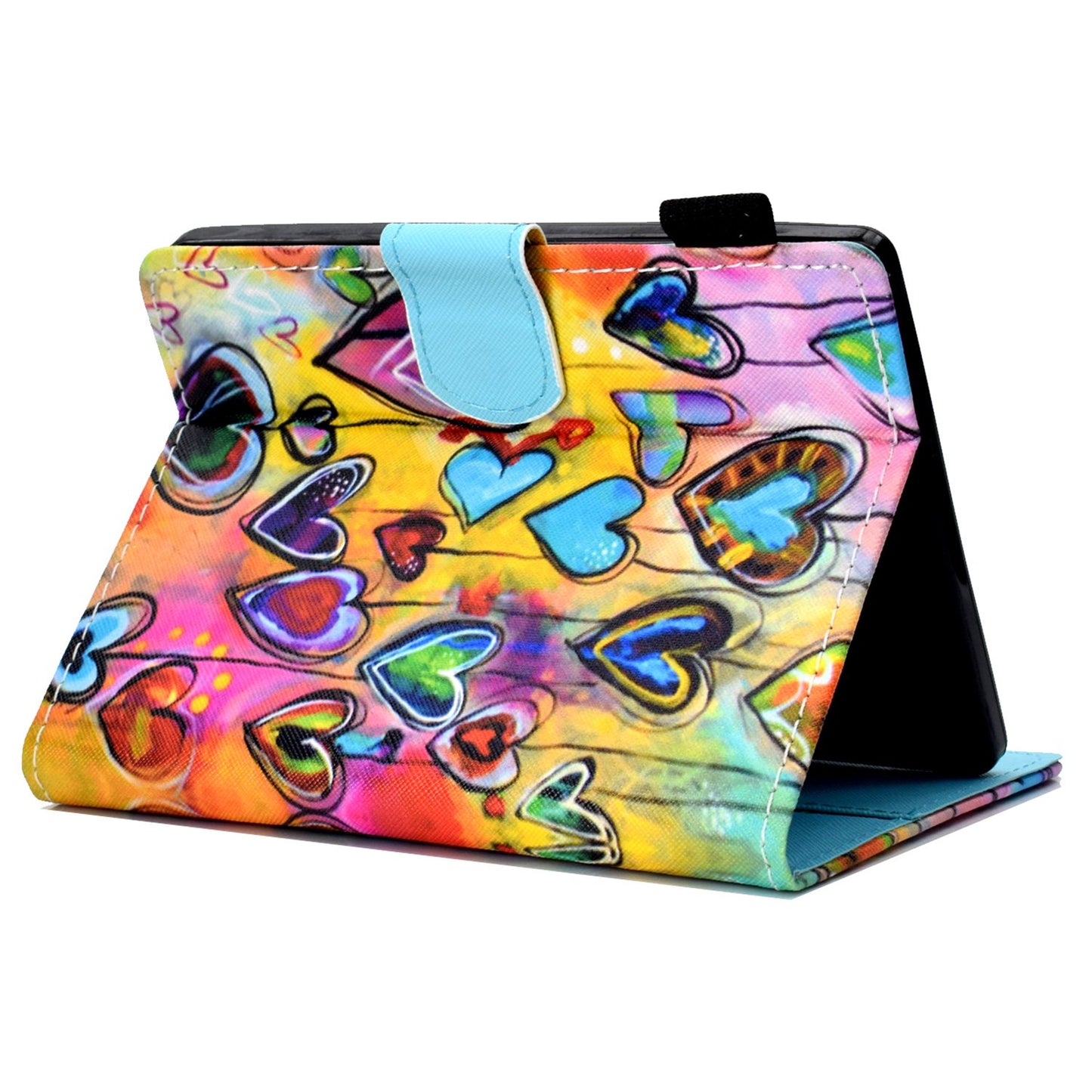 Anti-scratch Tablet Case for Amazon Kindle Paperwhite 5 (2021), Adjustable Stand Stitching Pattern Printing PU Leather Card Holder Protective Tablet Cover