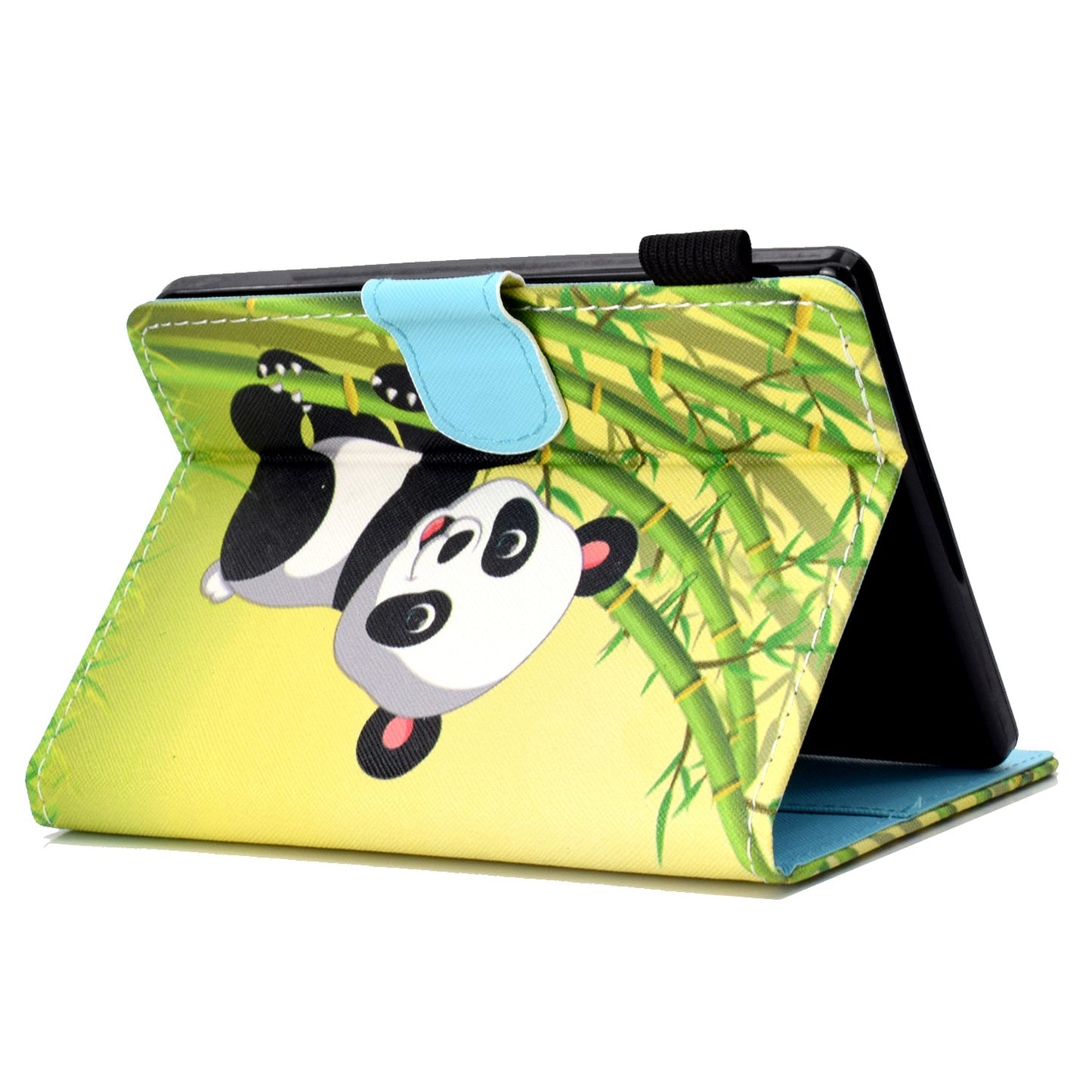 Anti-scratch Tablet Case for Amazon Kindle Paperwhite 5 (2021), Adjustable Stand Stitching Pattern Printing PU Leather Card Holder Protective Tablet Cover