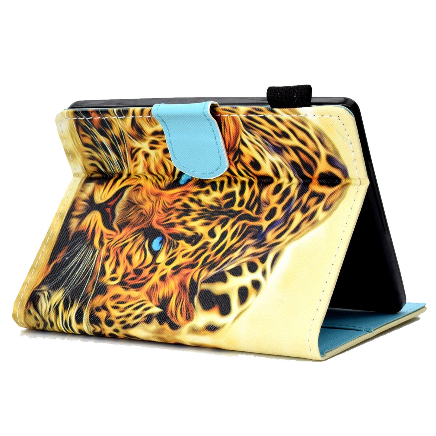 Anti-scratch Tablet Case for Amazon Kindle Paperwhite 5 (2021), Adjustable Stand Stitching Pattern Printing PU Leather Card Holder Protective Tablet Cover