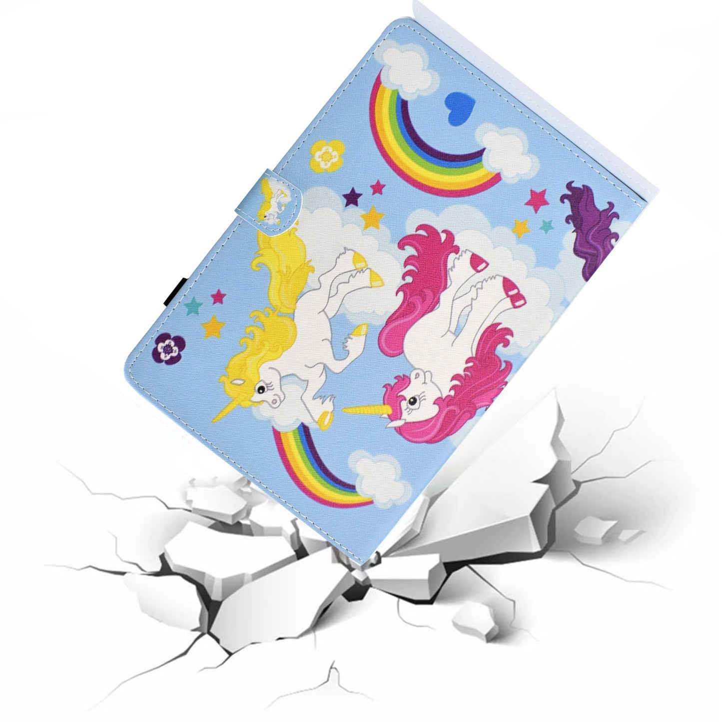 Anti-scratch Tablet Case for Amazon Kindle Paperwhite 5 (2021), Adjustable Stand Stitching Pattern Printing PU Leather Card Holder Protective Tablet Cover