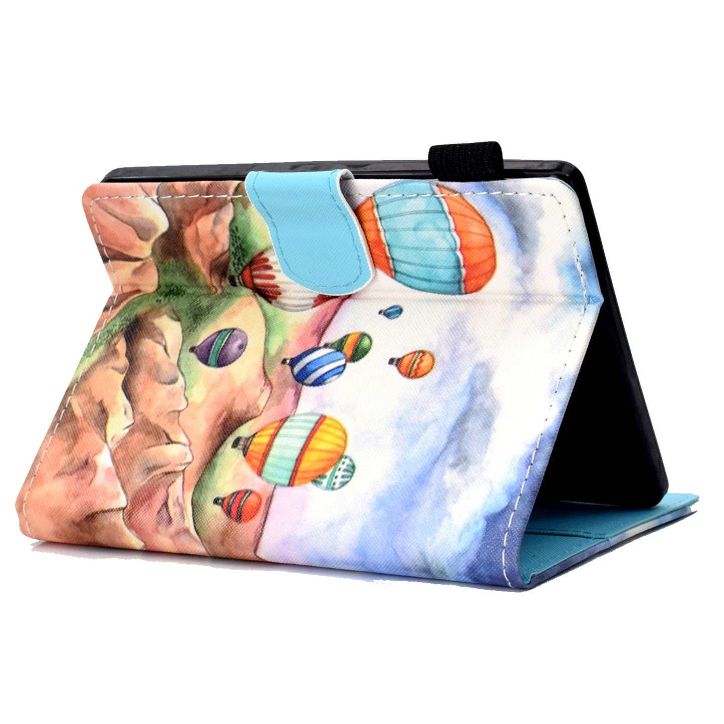 Anti-scratch Tablet Case for Amazon Kindle Paperwhite 5 (2021), Adjustable Stand Stitching Pattern Printing PU Leather Card Holder Protective Tablet Cover