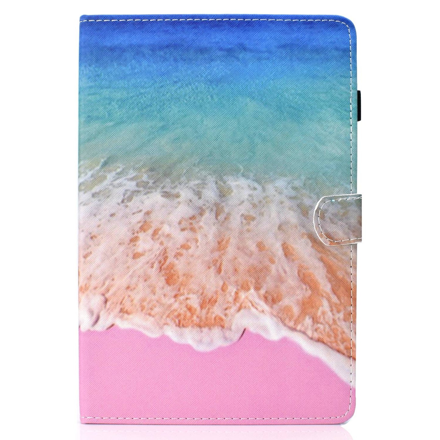 Anti-scratch Tablet Case for Amazon Kindle Paperwhite 5 (2021), Adjustable Stand Stitching Pattern Printing PU Leather Card Holder Protective Tablet Cover