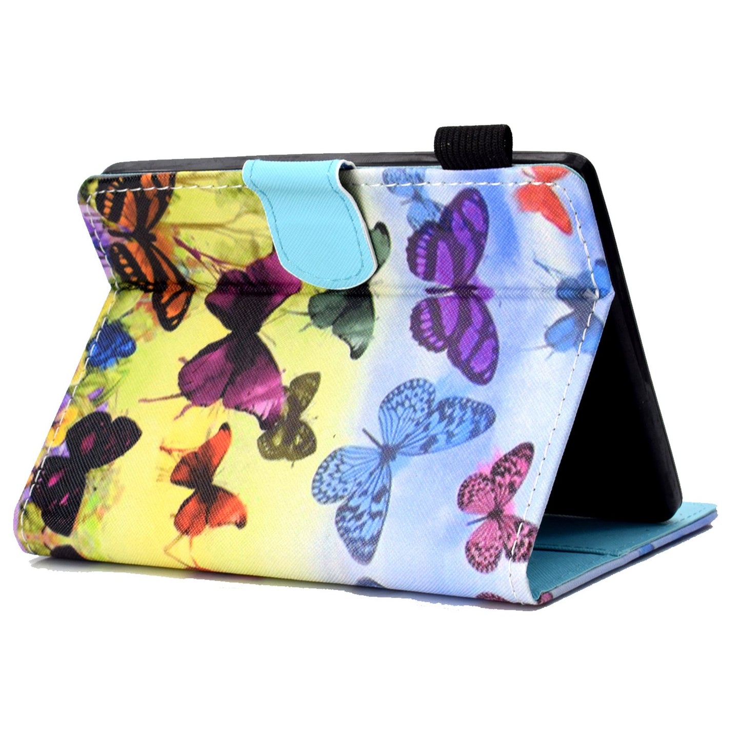 Anti-scratch Tablet Case for Amazon Kindle Paperwhite 5 (2021), Adjustable Stand Stitching Pattern Printing PU Leather Card Holder Protective Tablet Cover