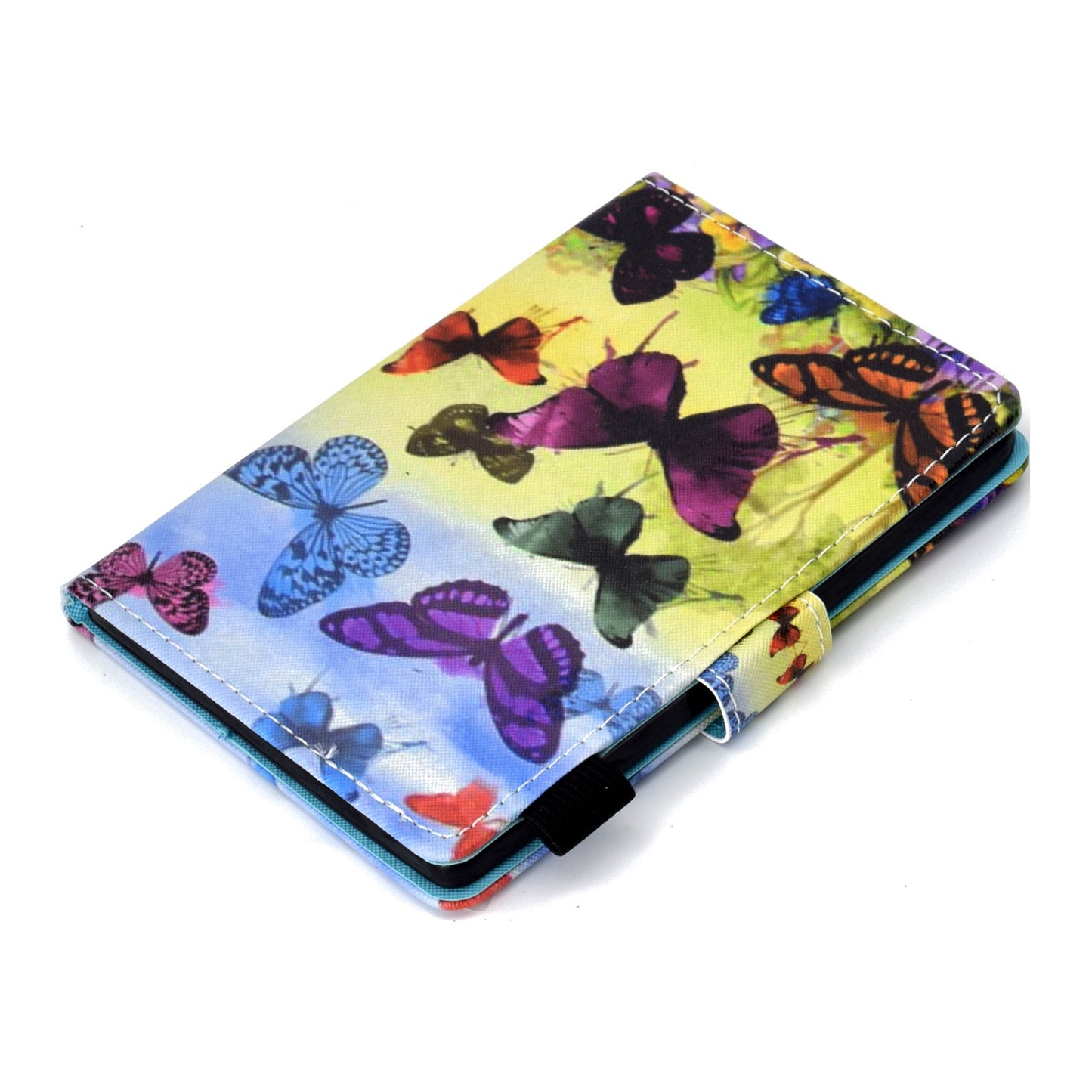 Anti-scratch Tablet Case for Amazon Kindle Paperwhite 5 (2021), Adjustable Stand Stitching Pattern Printing PU Leather Card Holder Protective Tablet Cover