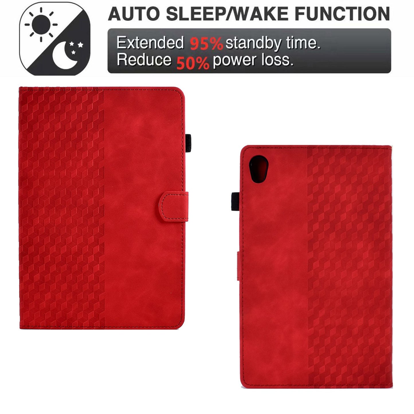 Anti-Fall Case for Lenovo Tab M10 HD Gen 2 (X306X) Pattern Imprinted Protective Folio Flip Cover Auto Wake / Sleep Tablet Leather Case with Card Slots / Stand