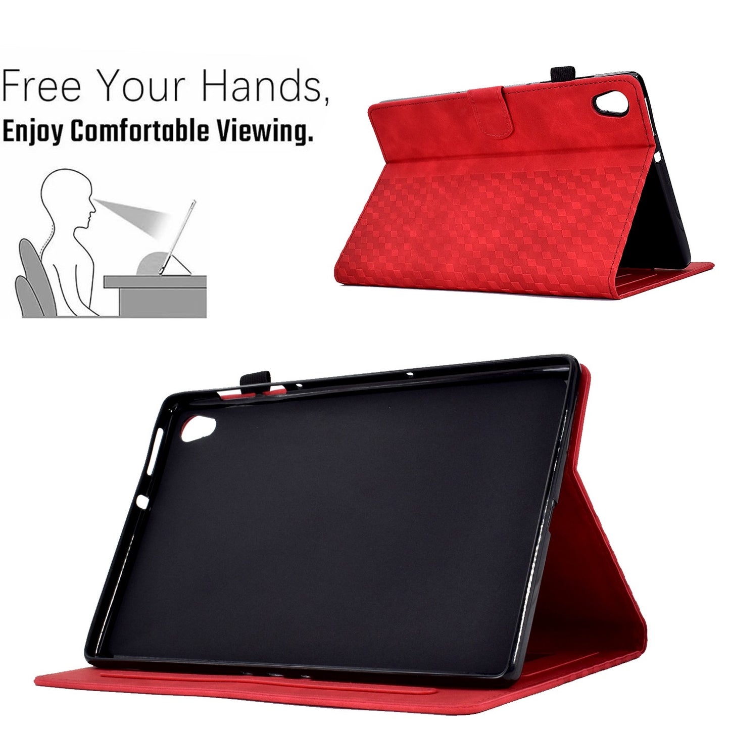 Anti-Fall Case for Lenovo Tab M10 HD Gen 2 (X306X) Pattern Imprinted Protective Folio Flip Cover Auto Wake / Sleep Tablet Leather Case with Card Slots / Stand