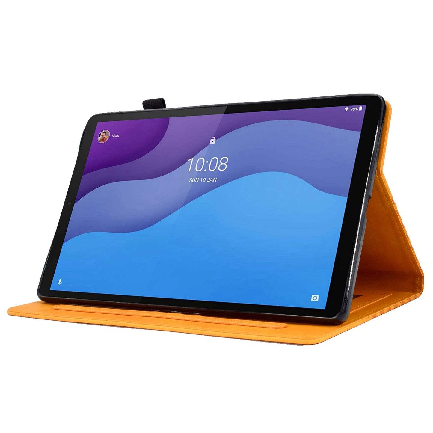 Anti-Fall Case for Lenovo Tab M10 HD Gen 2 (X306X) Pattern Imprinted Protective Folio Flip Cover Auto Wake / Sleep Tablet Leather Case with Card Slots / Stand