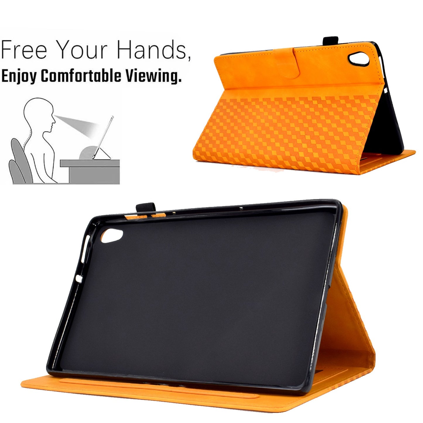 Anti-Fall Case for Lenovo Tab M10 HD Gen 2 (X306X) Pattern Imprinted Protective Folio Flip Cover Auto Wake / Sleep Tablet Leather Case with Card Slots / Stand