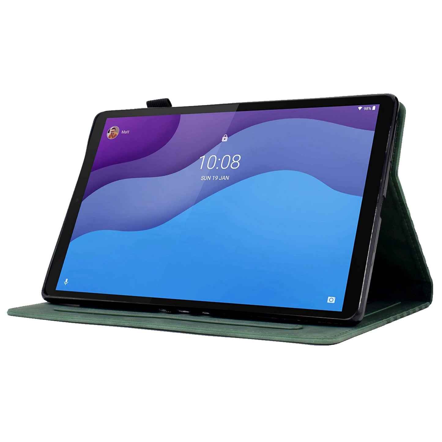 Anti-Fall Case for Lenovo Tab M10 HD Gen 2 (X306X) Pattern Imprinted Protective Folio Flip Cover Auto Wake / Sleep Tablet Leather Case with Card Slots / Stand