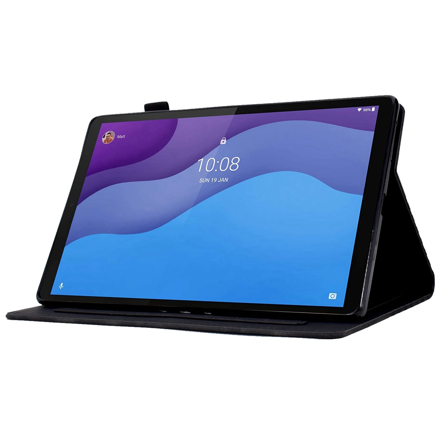 Anti-Fall Case for Lenovo Tab M10 HD Gen 2 (X306X) Pattern Imprinted Protective Folio Flip Cover Auto Wake / Sleep Tablet Leather Case with Card Slots / Stand