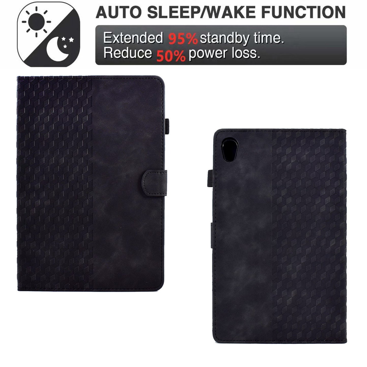 Anti-Fall Case for Lenovo Tab M10 HD Gen 2 (X306X) Pattern Imprinted Protective Folio Flip Cover Auto Wake / Sleep Tablet Leather Case with Card Slots / Stand