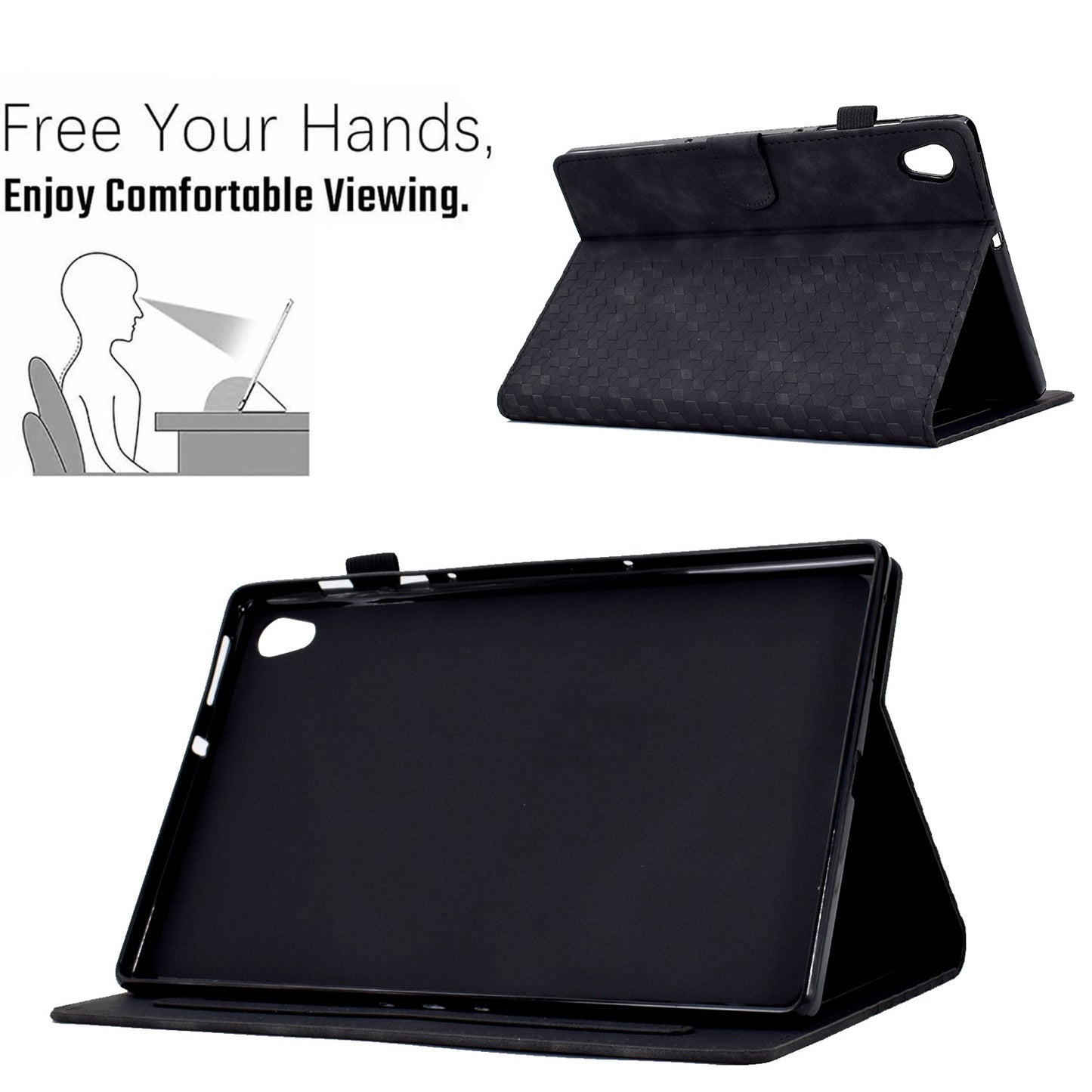 Anti-Fall Case for Lenovo Tab M10 HD Gen 2 (X306X) Pattern Imprinted Protective Folio Flip Cover Auto Wake / Sleep Tablet Leather Case with Card Slots / Stand