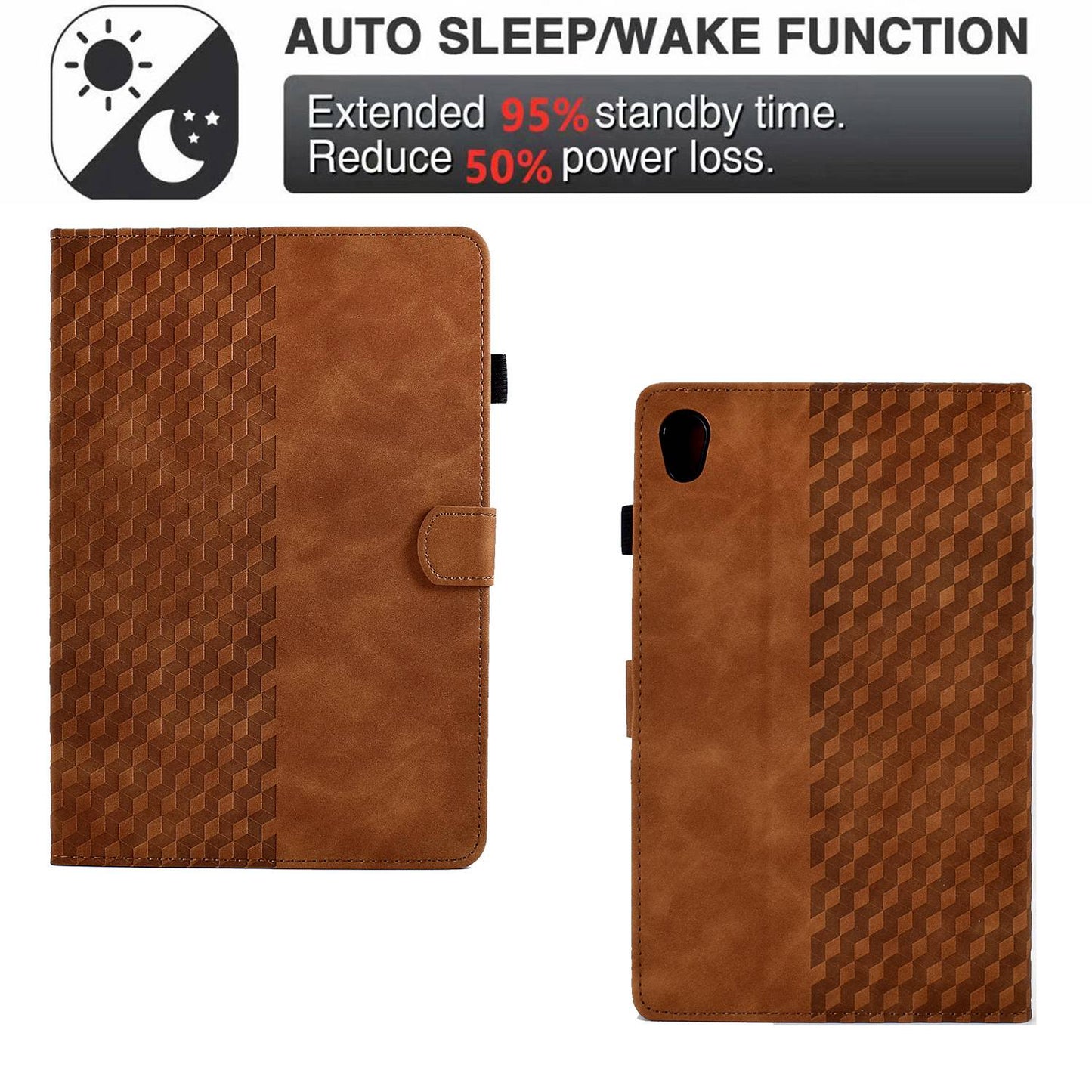 Anti-Fall Case for Lenovo Tab M10 HD Gen 2 (X306X) Pattern Imprinted Protective Folio Flip Cover Auto Wake / Sleep Tablet Leather Case with Card Slots / Stand