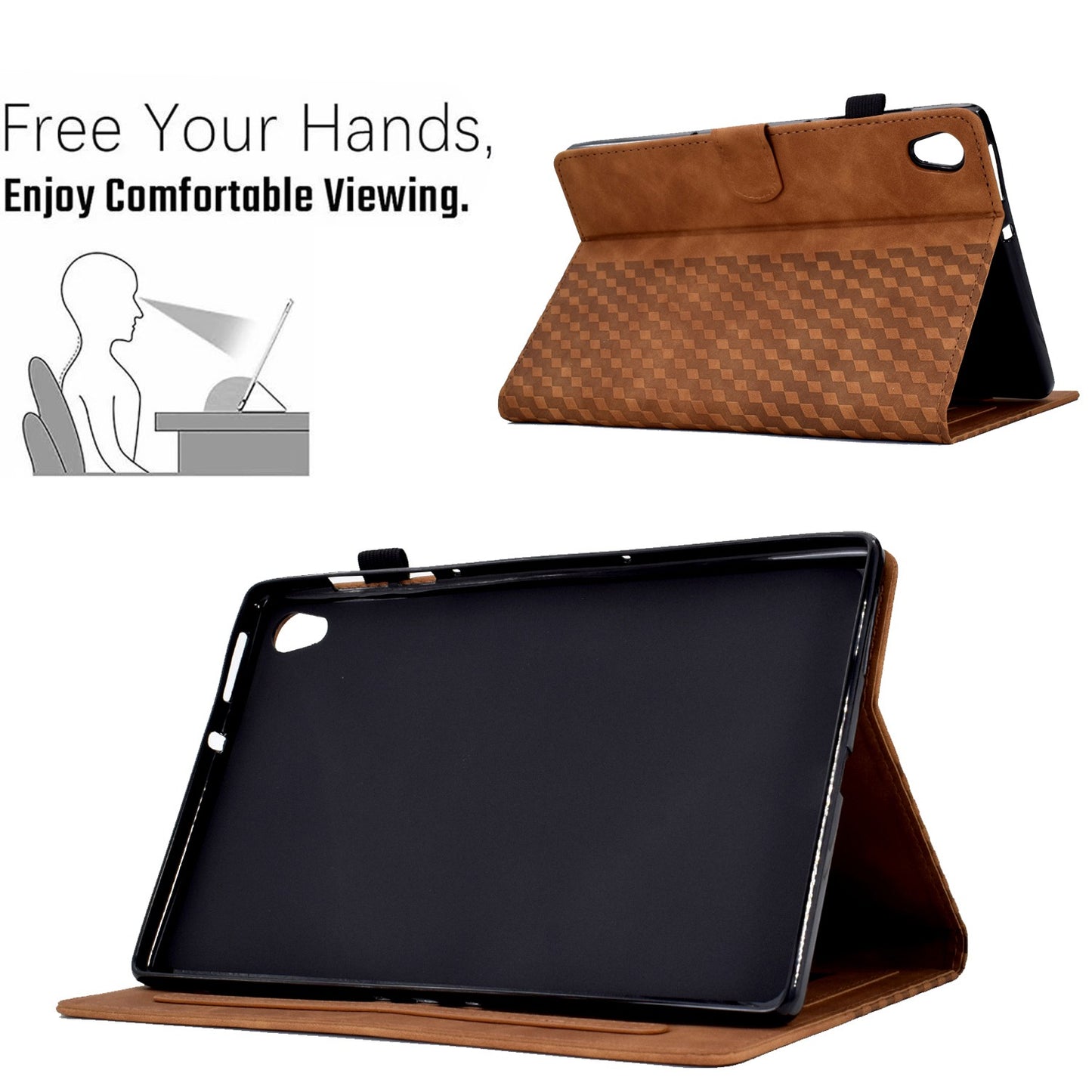 Anti-Fall Case for Lenovo Tab M10 HD Gen 2 (X306X) Pattern Imprinted Protective Folio Flip Cover Auto Wake / Sleep Tablet Leather Case with Card Slots / Stand