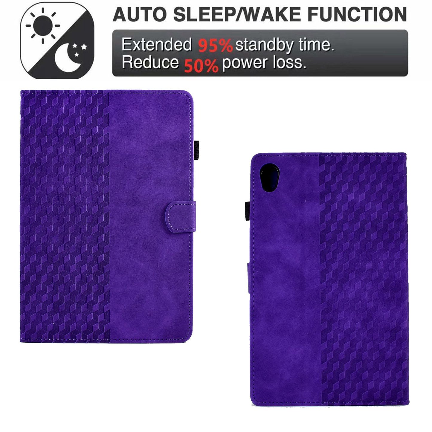 Anti-Fall Case for Lenovo Tab M10 HD Gen 2 (X306X) Pattern Imprinted Protective Folio Flip Cover Auto Wake / Sleep Tablet Leather Case with Card Slots / Stand