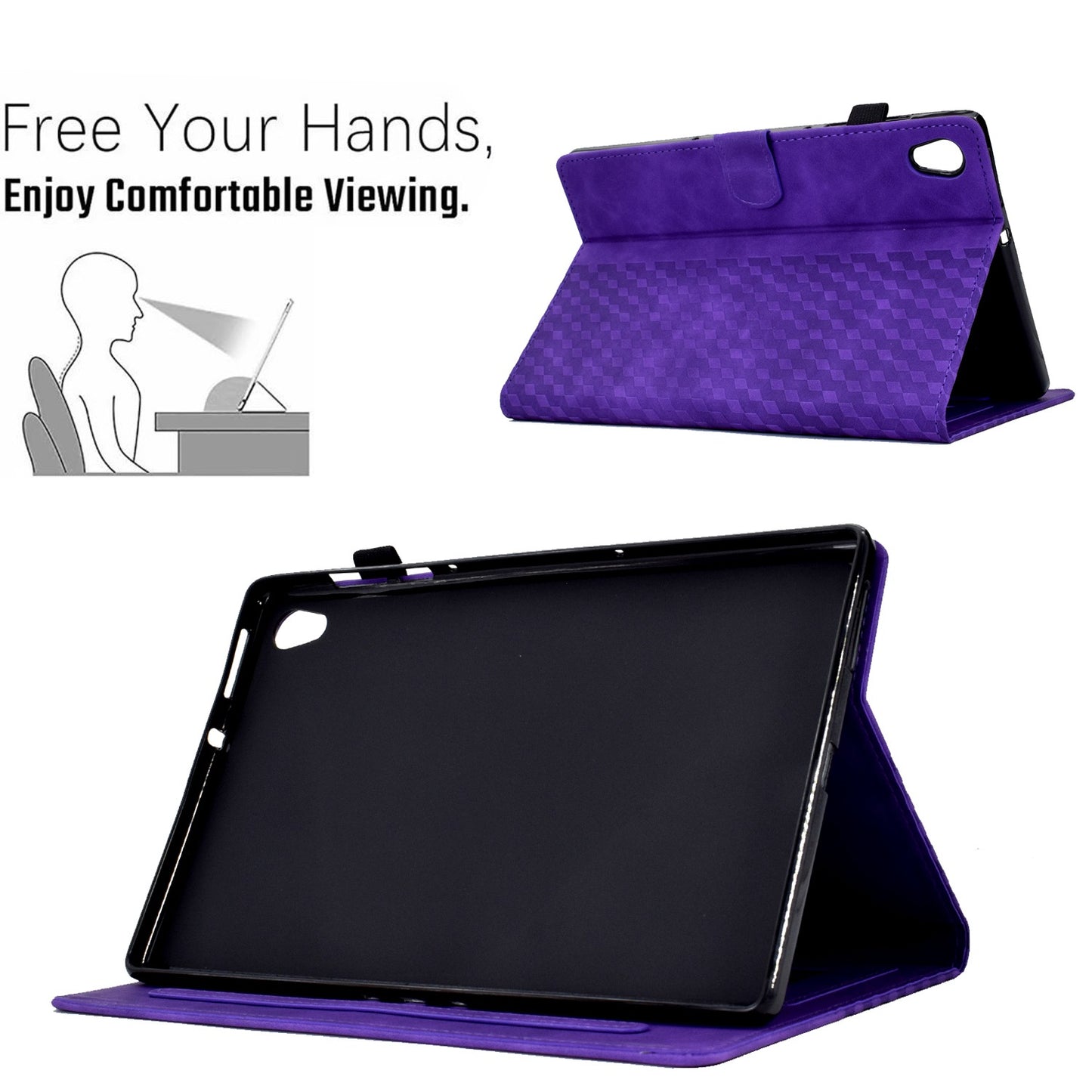 Anti-Fall Case for Lenovo Tab M10 HD Gen 2 (X306X) Pattern Imprinted Protective Folio Flip Cover Auto Wake / Sleep Tablet Leather Case with Card Slots / Stand