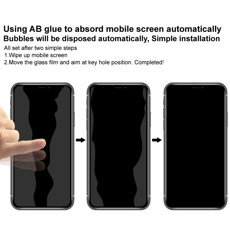 IMAK Screen Protector For Samsung Galaxy A73 5G / A72 5G / 4G Anti-spy Tempered Glass Anti-scratch Full Glue Full Covering Film