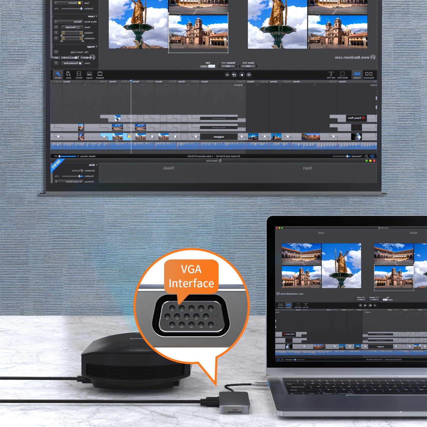 BL10V USB C Hub to HD 4K Video Output+USB 3.0+2xUSB 2.0+2 Memory Card Slots+RJ45+VGA+3.5mm Audio Port+PD Charging Port for Laptop Computer and Type-C Devices