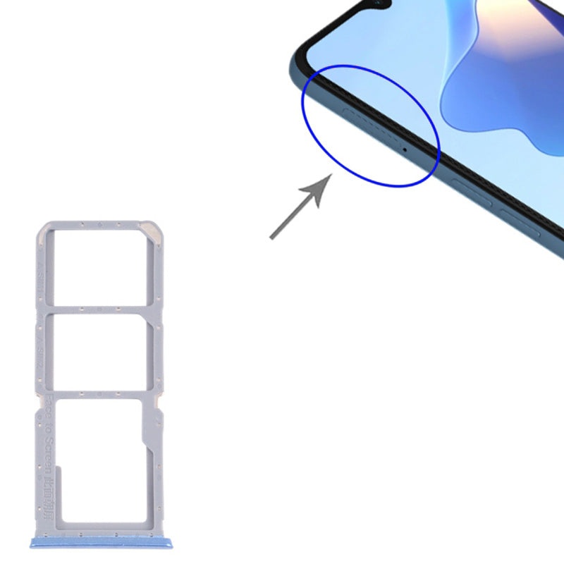For Oppo A16 CPH2269/A16s CPH2271 Dual SIM Cards + Single TF Card Tray Holder Replacement (without Logo)
