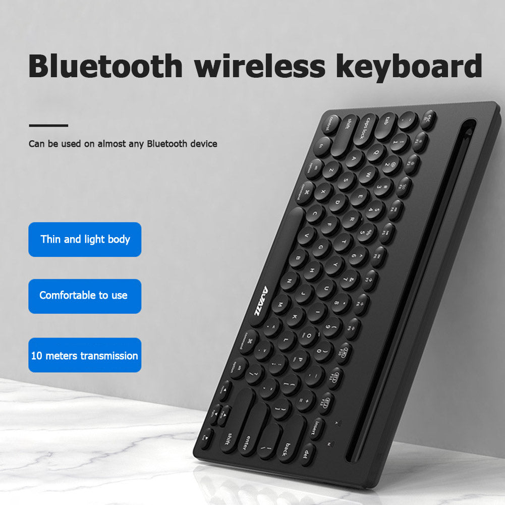 AJAZZ 320i 79 Keys Keyboard Wireless Bluetooth+2.4G Dual Mode Gaming Keyboard for MAC Laptop Notebook