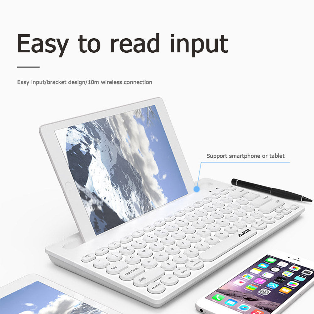 AJAZZ 320i 79 Keys Keyboard Wireless Bluetooth+2.4G Dual Mode Gaming Keyboard for MAC Laptop Notebook