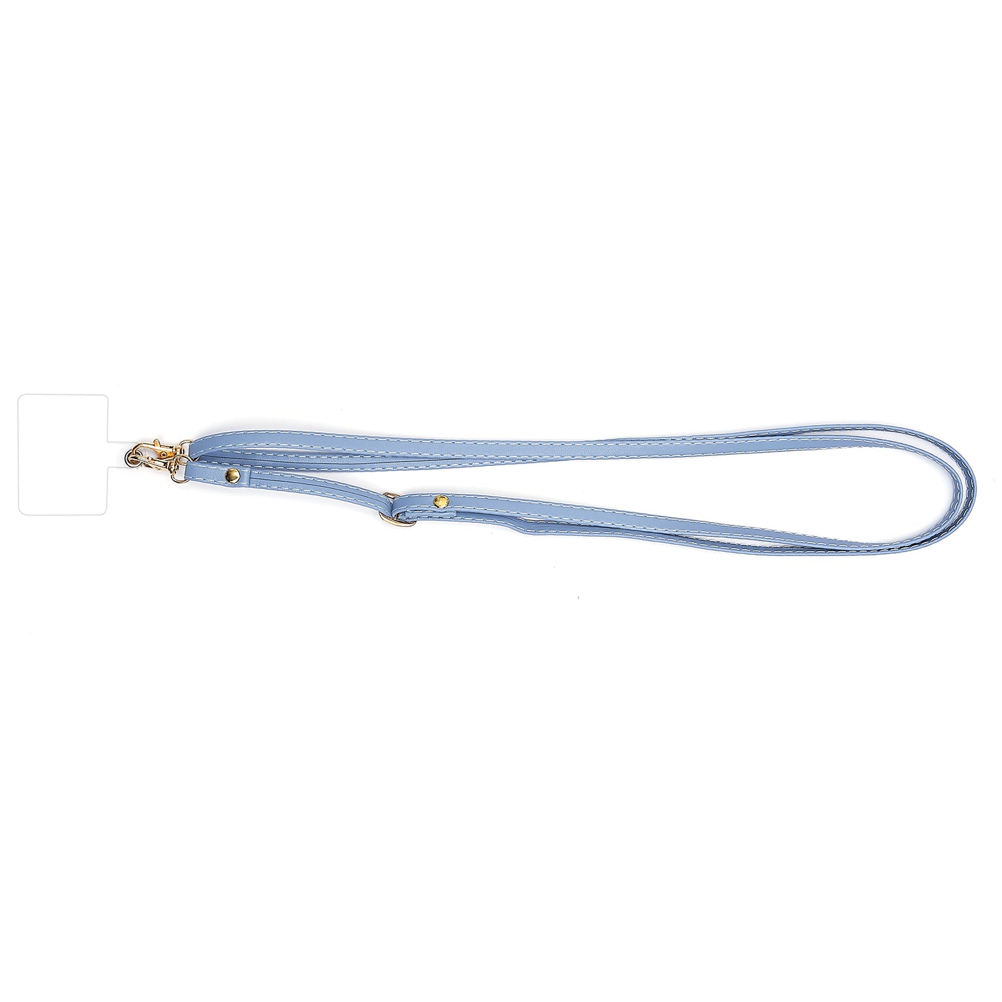 Universal Cell Phone Lanyard Adjustable PU Leather Neck Lanyard Crossbody Neck Strap Wrist Strap with Transparent Pad