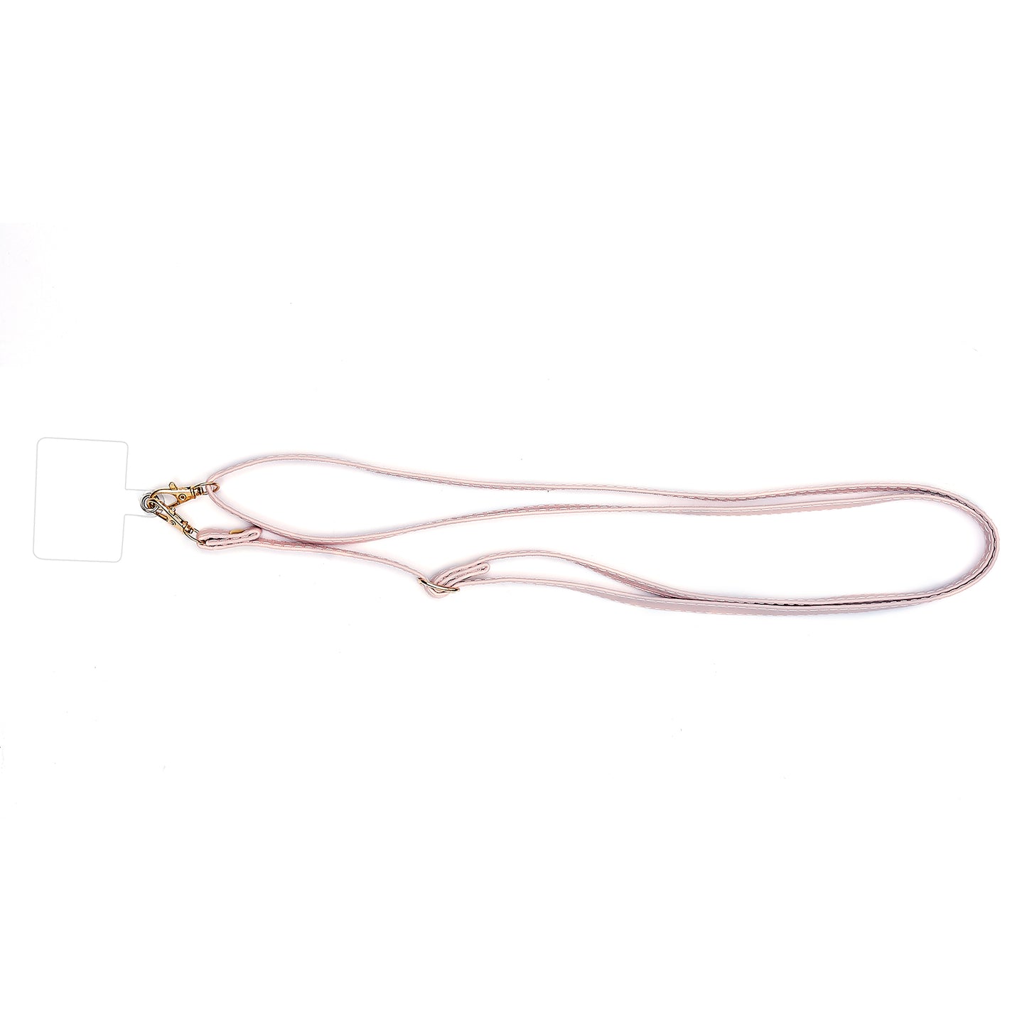Universal Cell Phone Lanyard Adjustable PU Leather Neck Lanyard Crossbody Neck Strap Wrist Strap with Transparent Pad