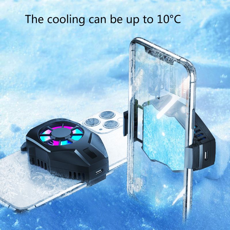 L01 Anti-fall Mobile Phone Cooler Lightweight Portable Smart Phone Radiator with Cooling Fan for Playing Games