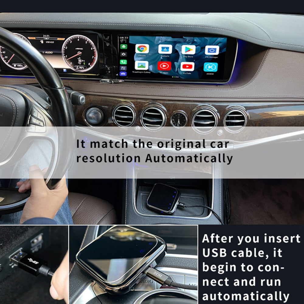 A8 Pro Carplay Ai Box Wired to Wireless Carplay Android Box 4+64G Car Multimedia Player