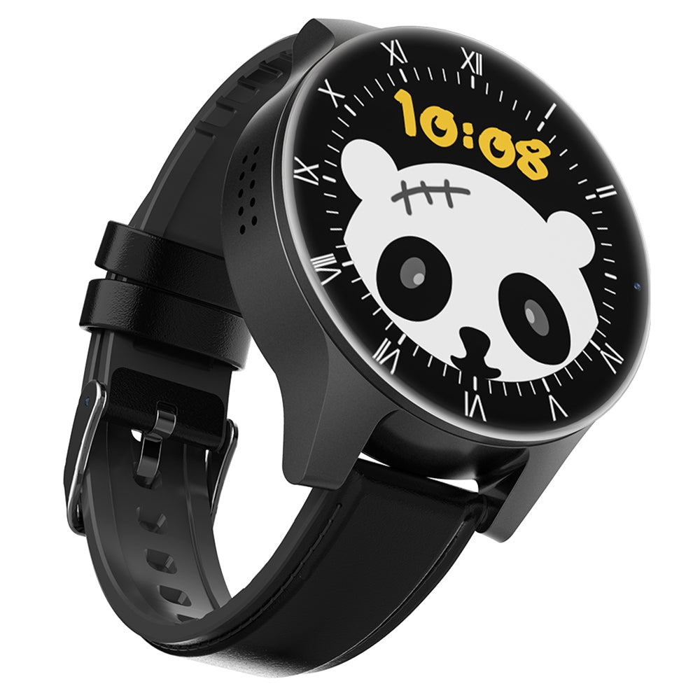 ROGBID Panda 4G Smart Watch 1.69 inch Round Full Touch Screen 3+32G 5ATM Water Resistant Fitness Bracelet with Dual Camera/GPS + Glonass Positions for Journey Workouts