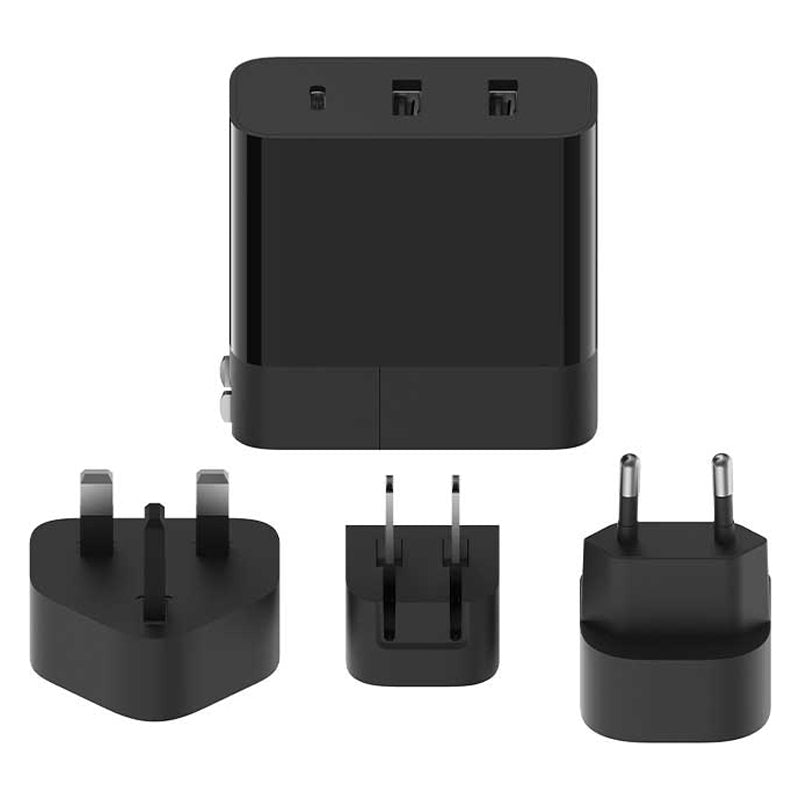 ZMI HA833 65W International Travel Charger 2USB+Type-C Multi-Port Wall Charger Adapter Block Quick Charging Box Brick with US Plug, EU Plug, UK Plug, AU Plug