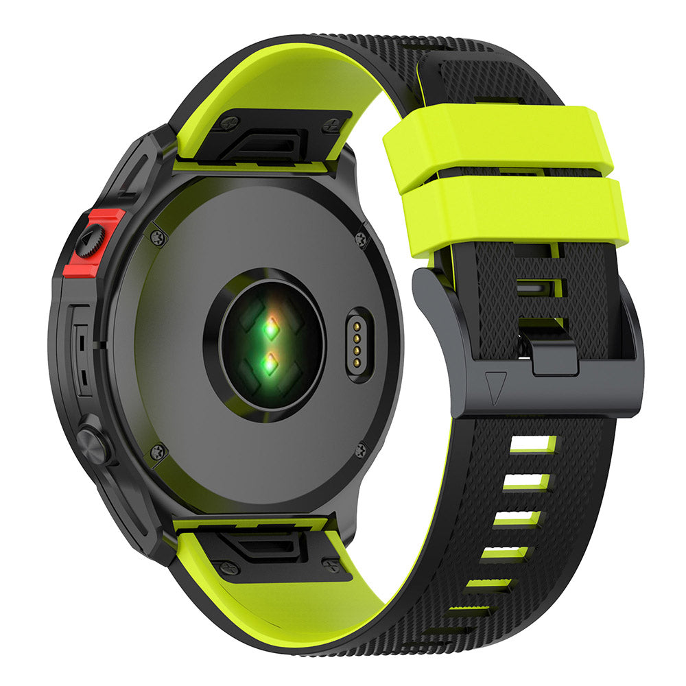 For Garmin Enduro / Tactix Delta / Tactix 7 Pro Dual Colors Replacement Wrist Band 26mm Textured Silicone Watch Strap