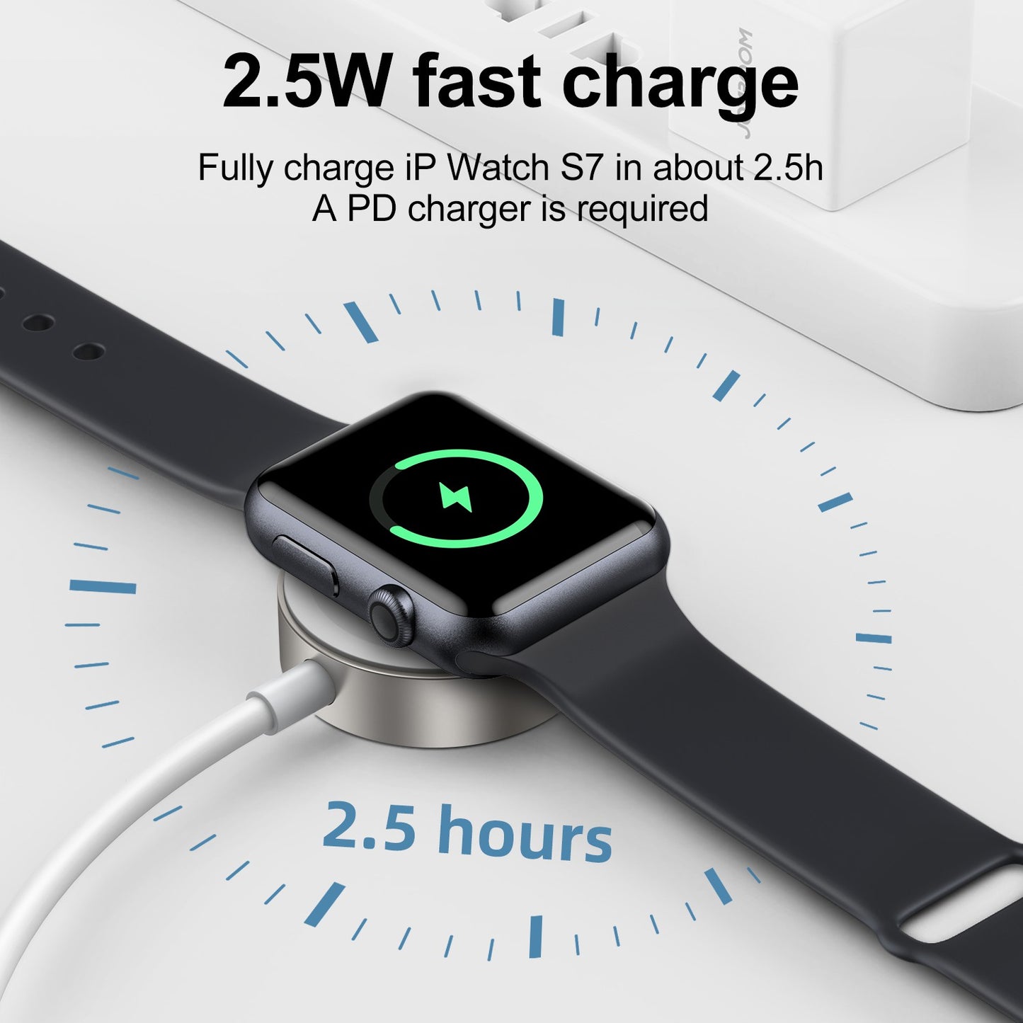 JOYROOM S-IW004 1.2m Type-C Port Magnetic Wireless Charger for Apple iWatch Charging Dock Cable