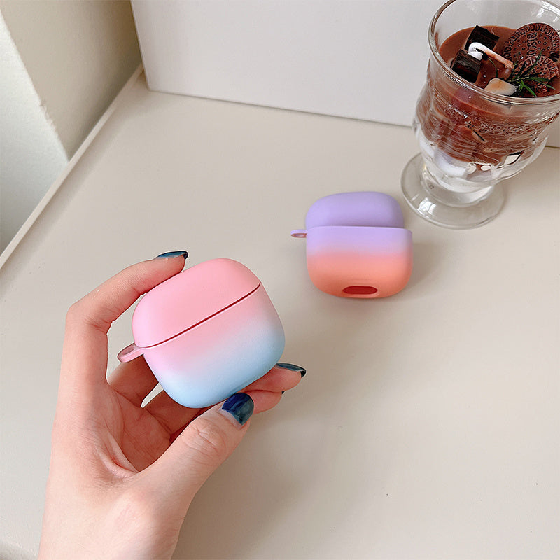 For SoundPEATS Air3 Gradient Frosted Hard PC Protective Case Bluetooth Earphone Anti-dust Anti-drop Cover