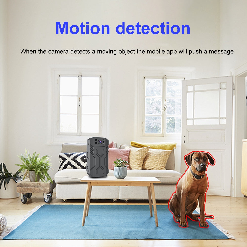 WD16 HD WiFi Camera with Night Vision / Motion Detection Alarm Outdoor Portable Camera Home Security Monitor Webcam for Video Recording