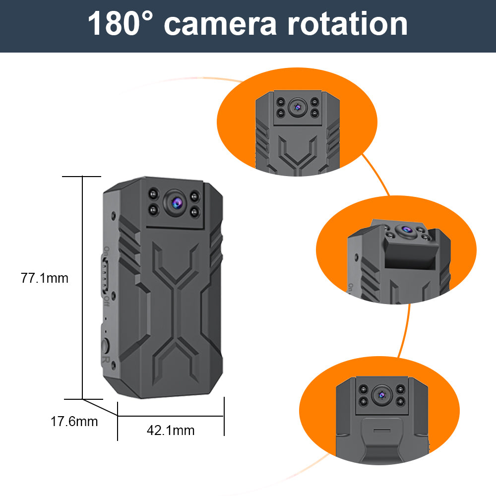 WD16 HD WiFi Camera with Night Vision / Motion Detection Alarm Outdoor Portable Camera Home Security Monitor Webcam for Video Recording