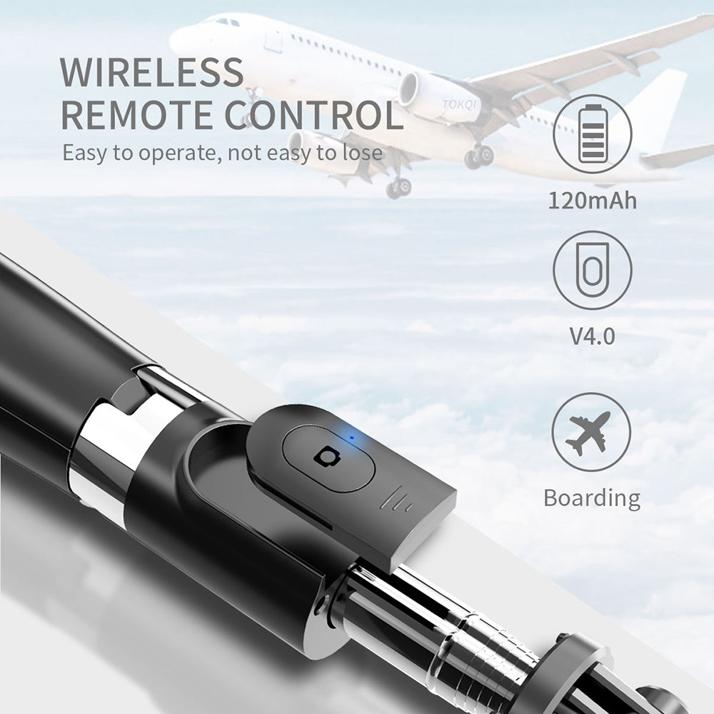 SELFIESHOW L02 Wireless Bluetooth Control Cellphone Selfie Stick 1 Meter Length Tripod Stand