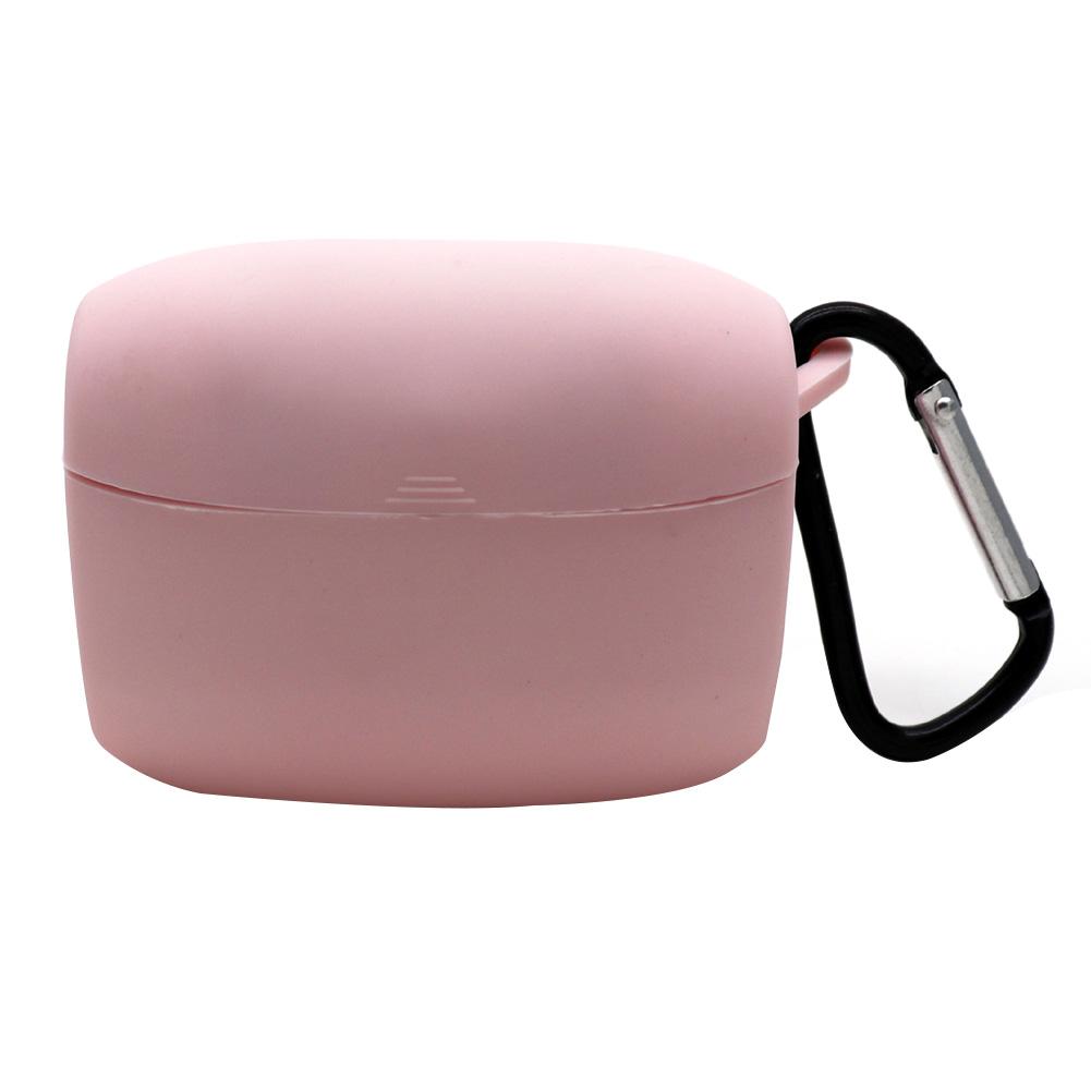 Durable Silicone Protective Case with Carabiner for Jabra Elite 65t / Elite Active 65t Bluetooth Earphones