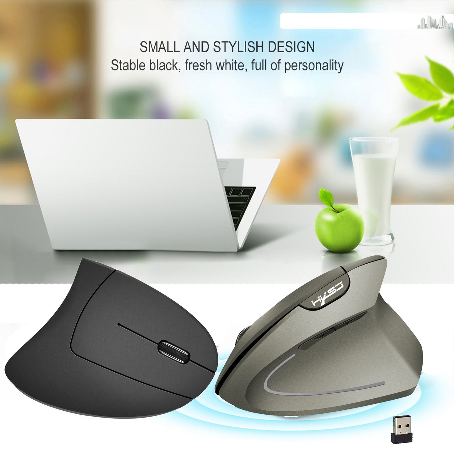 HXSJ T24 2.4G Vertical Healthy Wireless Mouse