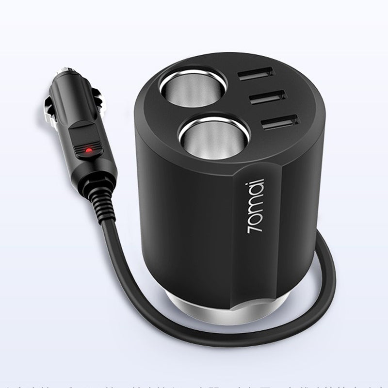 XIAOMI 70MAI Midrive CC03 Car Cigarette Lighter Socket Splitter 3USB 2Ports Auto Power Adapter Car Charger