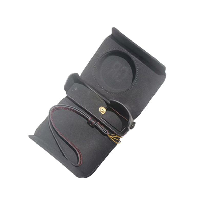 Detachable Battery Opening Design PU Leather Camera Bag Protective Cover with Hand Strap for Ricoh GR III
