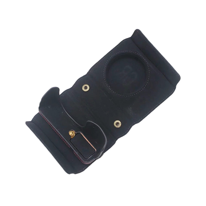 Detachable Battery Opening Design PU Leather Camera Bag Protective Cover with Hand Strap for Ricoh GR III