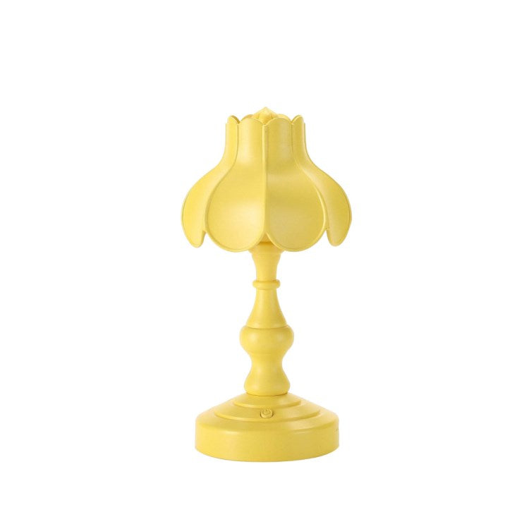 Retro Lotus Leaf Shape Bedroom Table Lamp 3 Lighting Modes Mini Dormitory Lamp