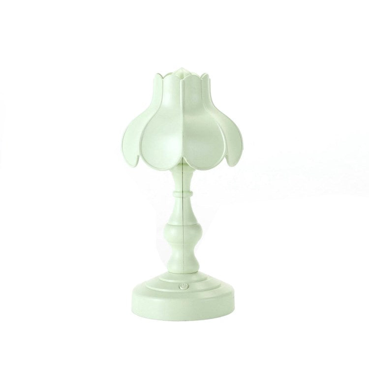 Retro Lotus Leaf Shape Bedroom Table Lamp 3 Lighting Modes Mini Dormitory Lamp