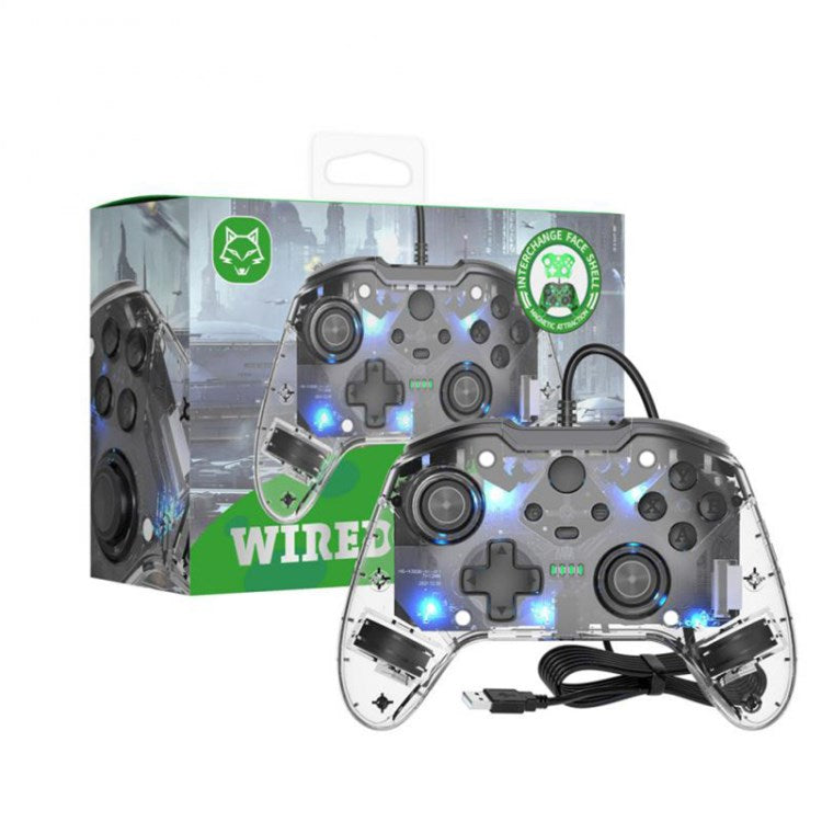 Wired Gaming Controller Joystick with Colorful Light for XBOX ONE PC Game Gamepad