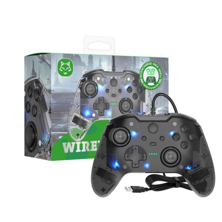 Wired Gaming Controller Joystick with Colorful Light for XBOX ONE PC Game Gamepad