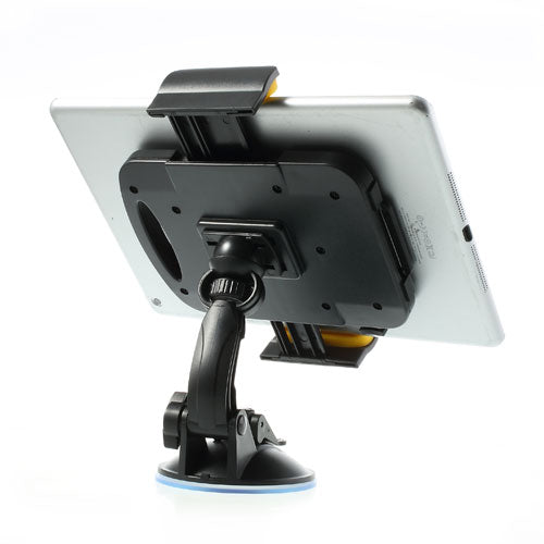 Yellow Universal 360 Degree Rotating Sucker Car Tablet Holder 7-11 inch Tablet Bracket