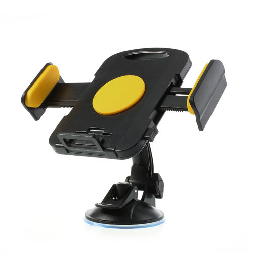 Yellow Universal 360 Degree Rotating Sucker Car Tablet Holder 7-11 inch Tablet Bracket