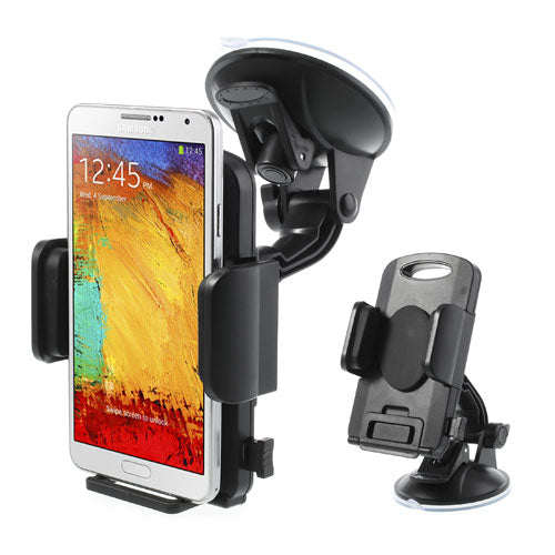 Black Universal 360 Rotation Car Holder Stand for 4.3-7.8 inch Smartphones Tablet, width: 58-125mm