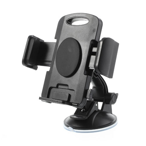 Black Universal 360 Rotation Car Holder Stand for 4.3-7.8 inch Smartphones Tablet, width: 58-125mm